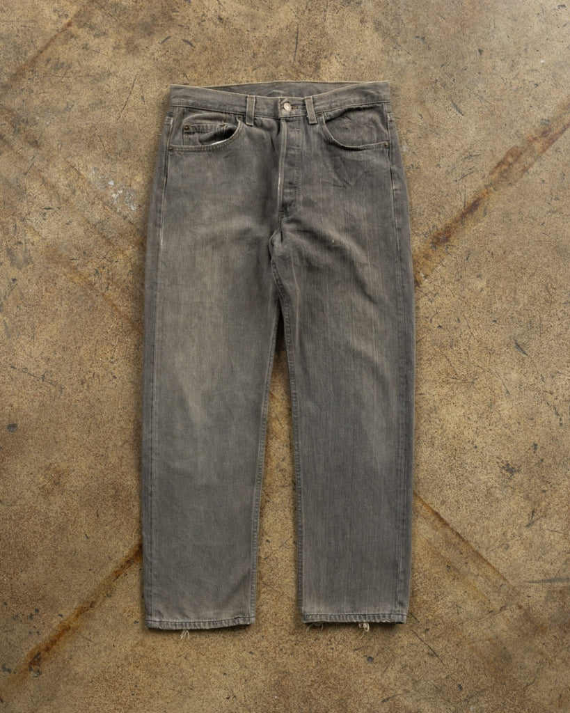 Levi's 501 Dark Grey Faded Jeans - 1990s