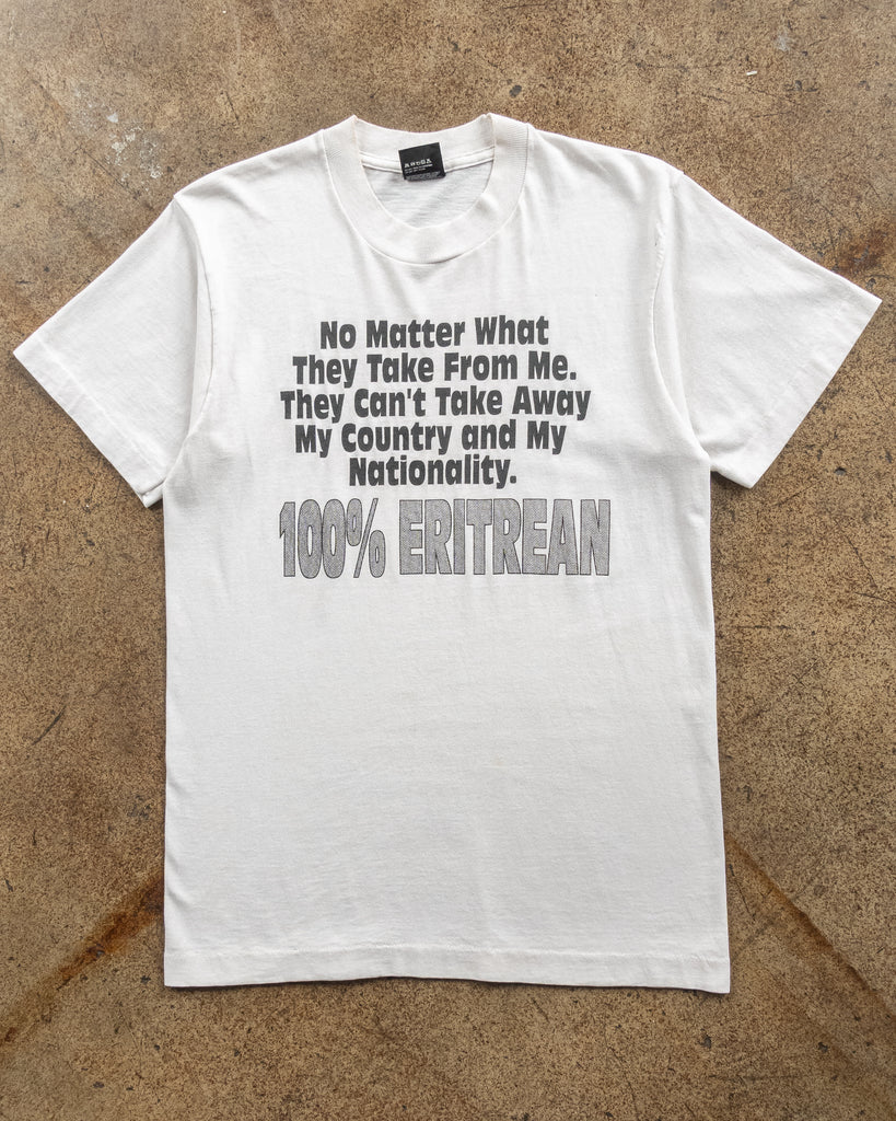 Single Stitched "100% Eritrean" Tee - 1990s FRONT PHOTO