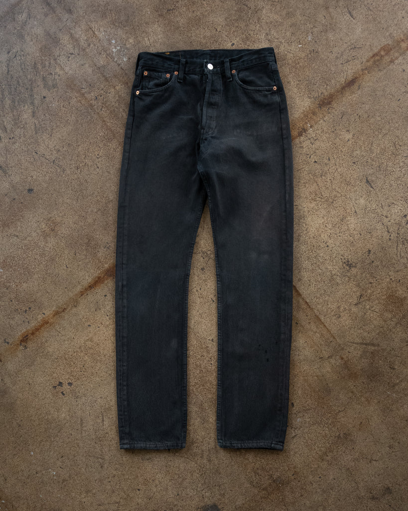 Levi's 501 Faded Blue Black Jeans - 1990s
