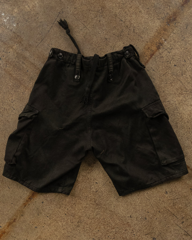 Over-Dyed Military Cargo Repaired Shorts - 1990s BACK PHOTO
