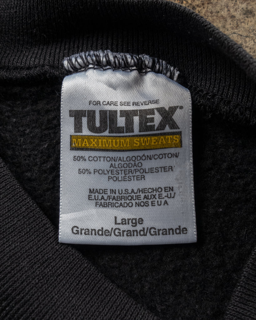 Tultex Black Blank Crewneck Sweatshirt - 1990s DETAIL PHOTO