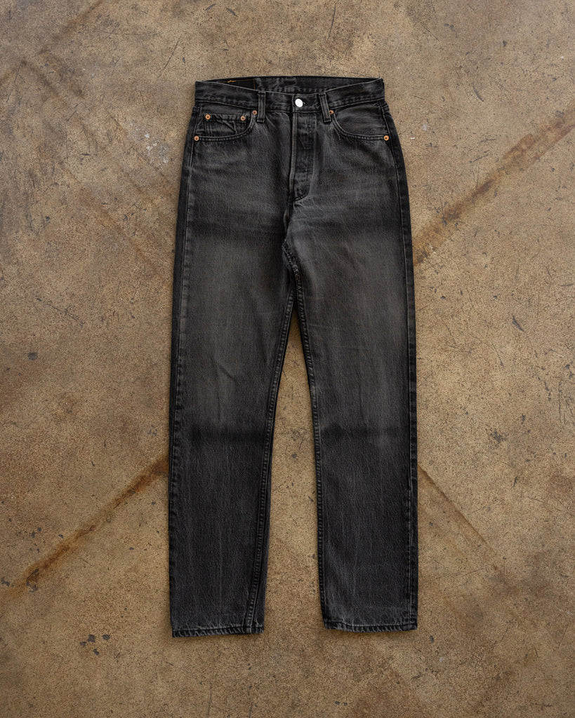 Levi's 501 Charcoal Black Jeans - 1990s FRONT PHOTO