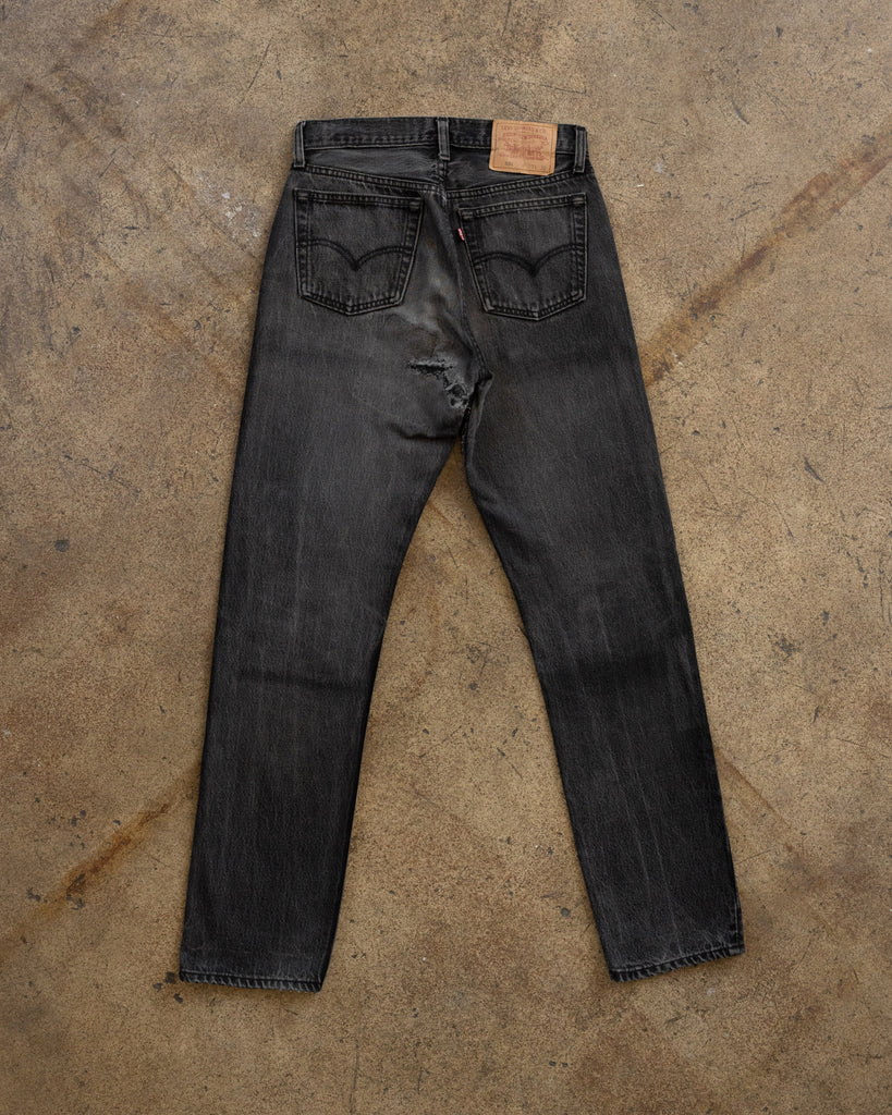 Levi's 501 Charcoal Black Jeans - 1990s BACK PHOTO