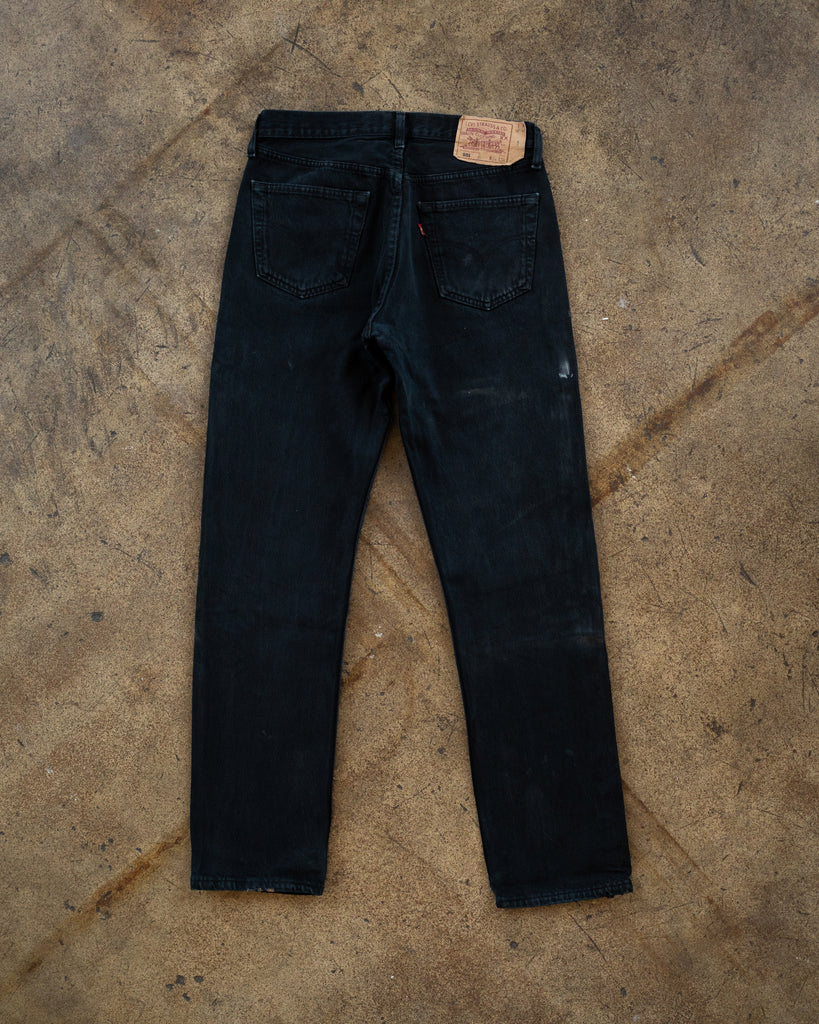 Levi's 501 Blue Black Jeans - 1990s back photo